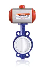 Valvos V2746118-CIFT-ETKILI Wafer Tip TEFLON Klape TEFLON Contalı - PNÖMATİK AKTÜATÖRLÜ